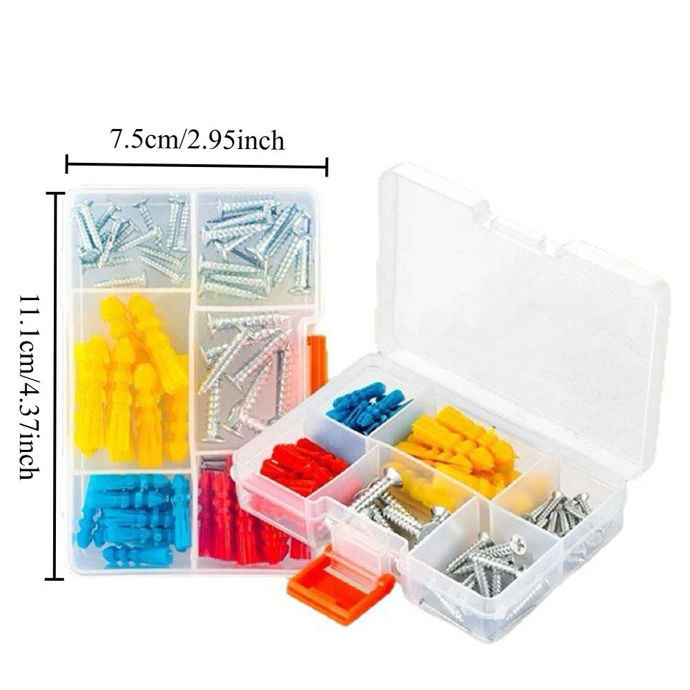 60pcs New Screw Set - Expansion Bolt Multi-Piece Kit with Storage Box - Perfect for Home Use, DIY