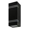 Black Garden Wall Light Gu10 11W Black Kobi