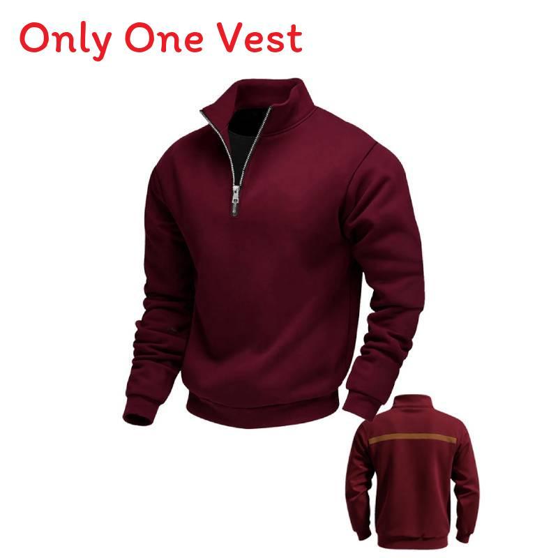 Urbaner Fleece-Hoodie für Jugendliche mit Stehkragen und Reißverschluss für legere Winterkleidung