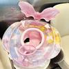 Mermaid Pool Float Mermaid Tail Shaped Inflatable Swimming Ring with Seat Infant Pool Floaties for Baby Girls Boys Toddlers