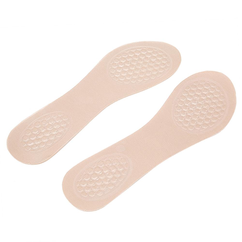 2 Pairs Women High Heeled Shoes Non slip Insoles Elastic Shock Absorption Foot Pad(Black )