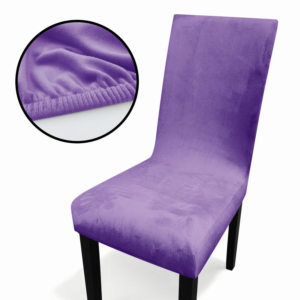 Velvet Home Dining Seat Protector Premium Velvet Chair Cover Thickened Solid Color Stretchable Full Coverage Chair Covers 2026