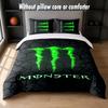 Set Biancheria da Letto Design Monster Energy 1 Copripiumino + 2 Federe Morbido Traspirante Biancheria da Letto per la Casa
