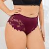 1pcs Women's High Waisted Plus Size Lace Bow Underwear, Fashionable, Breathable, Soft and Comfortable Women's Underwear, Multiple Colors