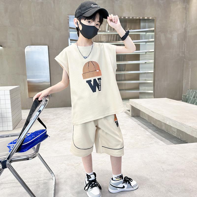 Boys' 2025 Summer Two-Piece Outfit: Cool, Lightweight, Short Sleeves for Kids