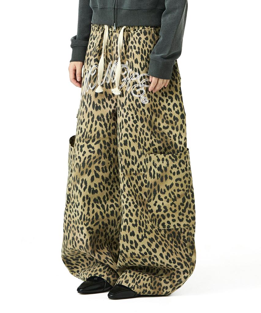 Mimdeowodeulobeu Bolo Print Wide Pants_Leopard Beige