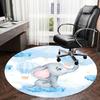 1PC Elephant Clouds Non-Slip Floor Round carpet, Office, family, bedroom, Large Area Rug Indoor Rugs,  Durable Polyester-Z0405