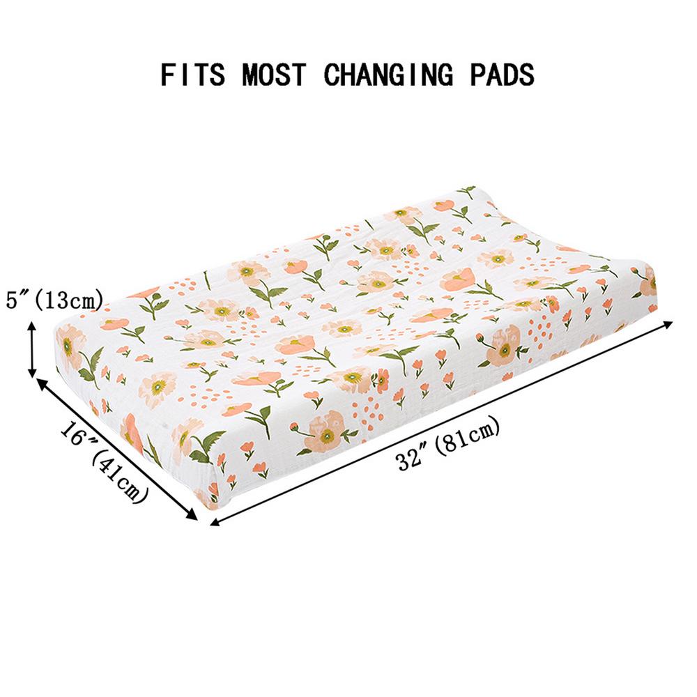 Soft Reusable Changing Pad Cover Printing Design Minky Material Baby Breathable Diaper Pad Sheets Cover
