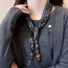 Silk Material Silk Scarf Necklace High-End Quality Neck-Wrapping Scarf  Overcoat Jewelry