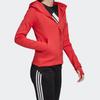 Adidas Three-Stripe Letter Print Hooded Jacket With Thumb Holes Women Jackets Red FL1958