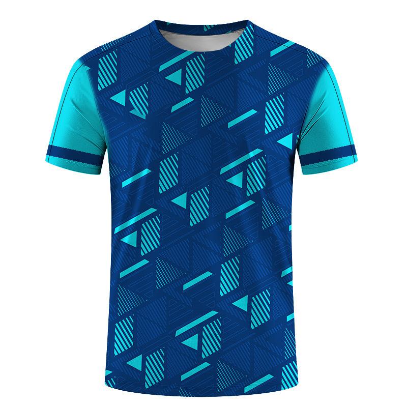 Men's Casual Sports Tops 3D Digital Printed Loose Short Sleeve Round Neck T-Shirt