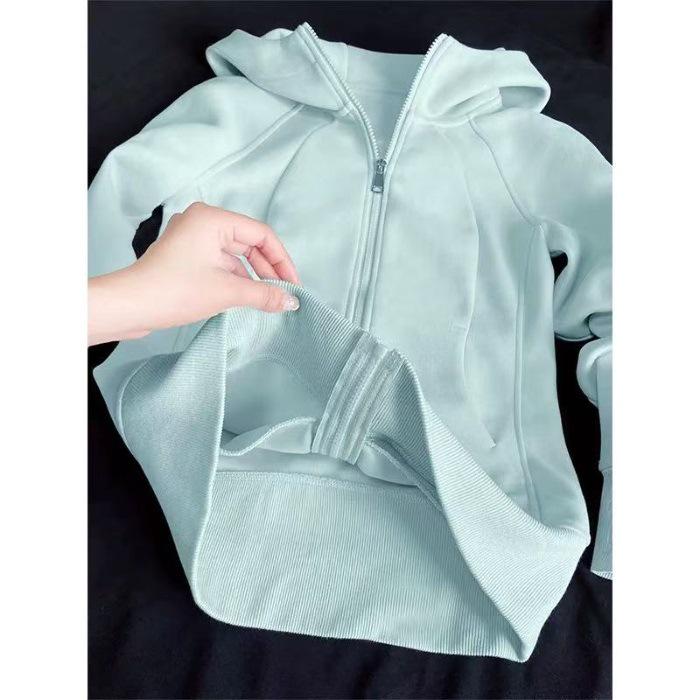 Autumn Slim Fit Women s Korean-Style Long Sleeve Hoodie Jacket Medium