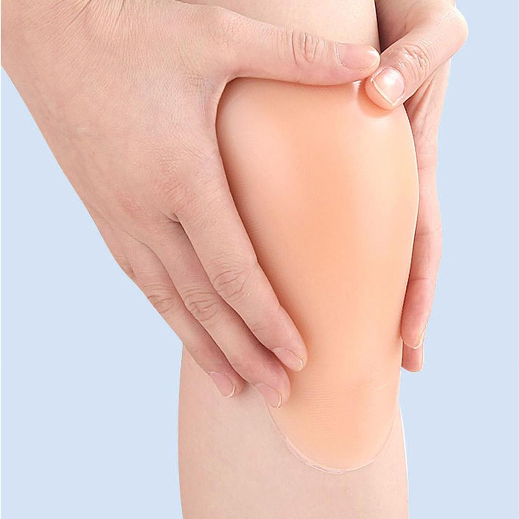 1 Pair Silicone Knee Pads For Skating Skiing Thicken Flexible Comfortable Cushioning Silicone Knee Protector