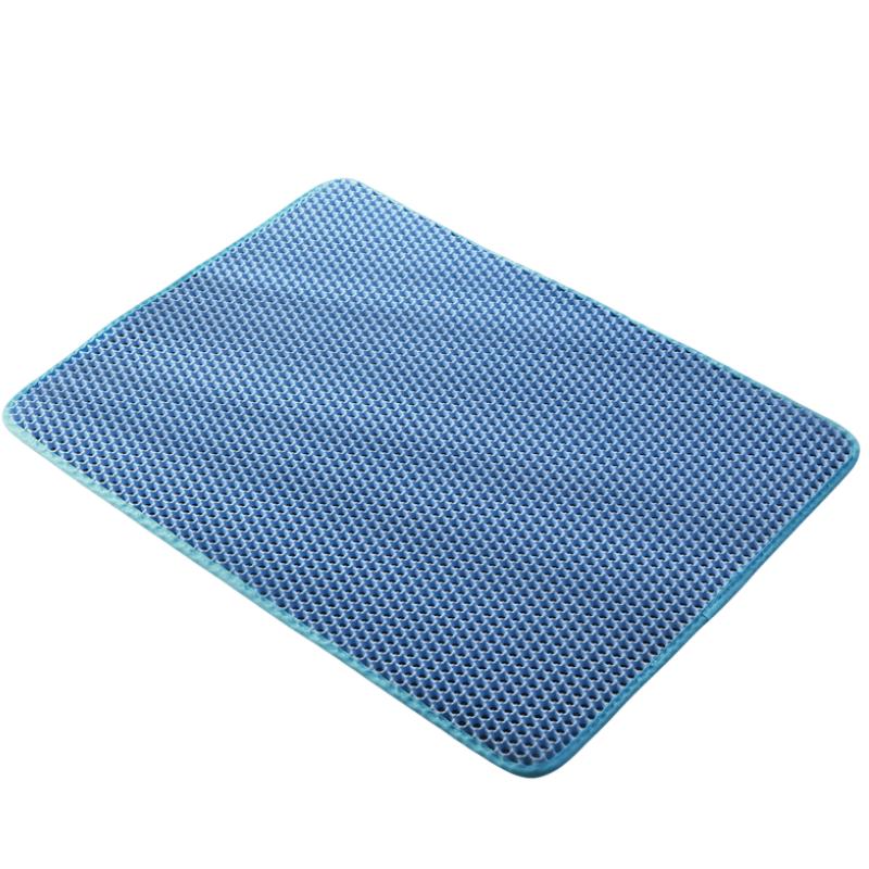 

Litter Mat Cat Cat Litter Trapping Mat Double Layer Design Urine And Proof Water 45cm/17.72in синій
