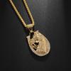 Collier Pendentif Tête de Cheval Bijoux Hip Hop