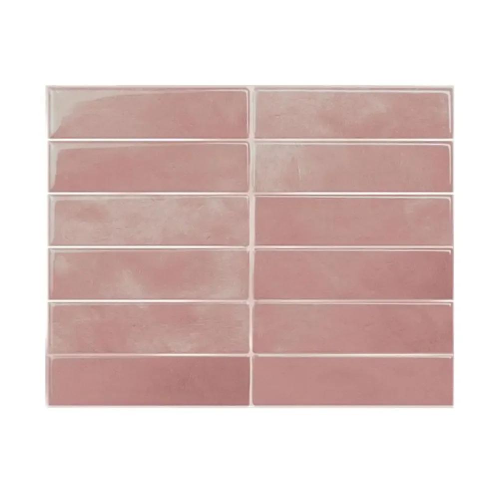 Adesivi Murali Piastrelle Autoadesivi Impermeabili Decalcomania Murale Oil-proof Anti-sporco Resistente all'Umidità Resistente al Calore Adesivo per Fornelli