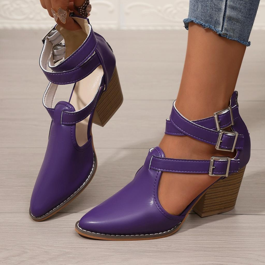 Women's Sandals New Fashion Casual Ladies Pointed Toe Sexy Soft Leather High Heels Comfortable Women Shoes Heeled Sandal