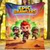 Epic Brawlers Desert Battle Flannel Blanket, Cartoon Warrior Gamer Throw Blanket, Soft Warm Sofa Blanket for Gaming Room