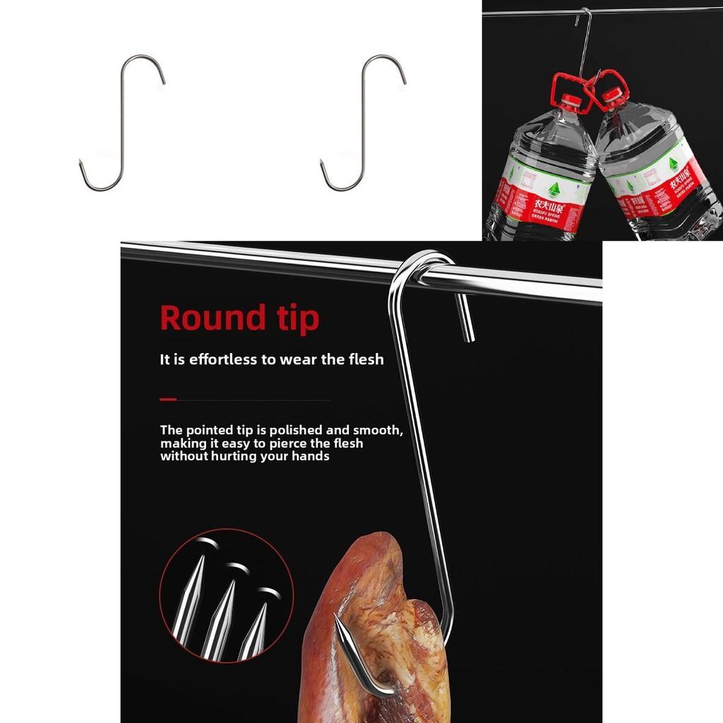 Stainless Steel Meat And Sausage Hooks Set For Kitchen Storage And Cooking
