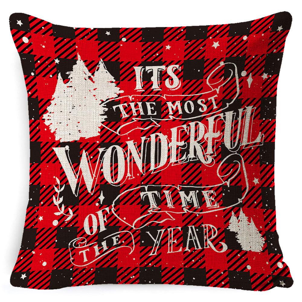 Christmas Pillow Case Christmas Light Luxury High-end Pillow Family Bed Pillow Case Home Cushion Bed Pillow