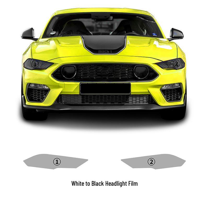 

Защитная пленка из ТПУ с изменением цвета под управлением света для Ford Mustang Mach1 (Бело-Фиолетово-Черный) White to Purple, White to Black Protective Film