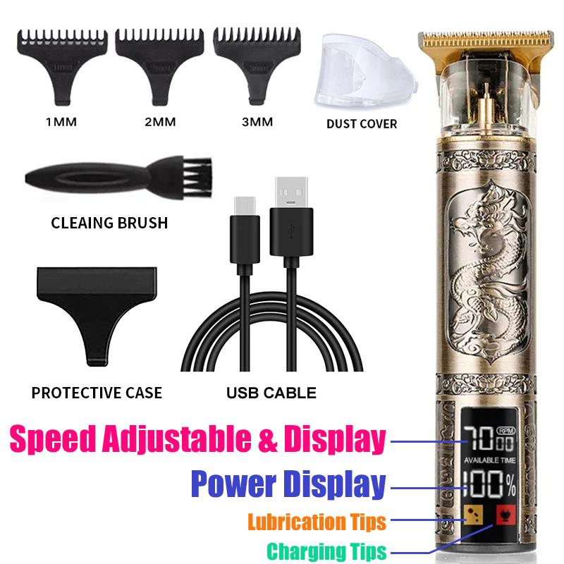 Heavy Metal Hair Cutting Machine Clipper For Men Barber Shop Trimmer For Men Mower Electric Shaver Haircut Beard Trimmer