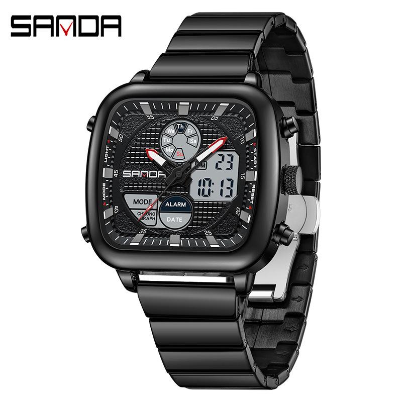 Sanda Men'S Watch Fashion Waterproof Luminous Outdoor Sports Electronic Watch Personalized Watch