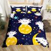 Galaxy Duvet Cover Twin King Cute Axolotl Bedding Set Cartoon Salamander Comforter Cover Polyester Ocean Sealife Bedspread Cover