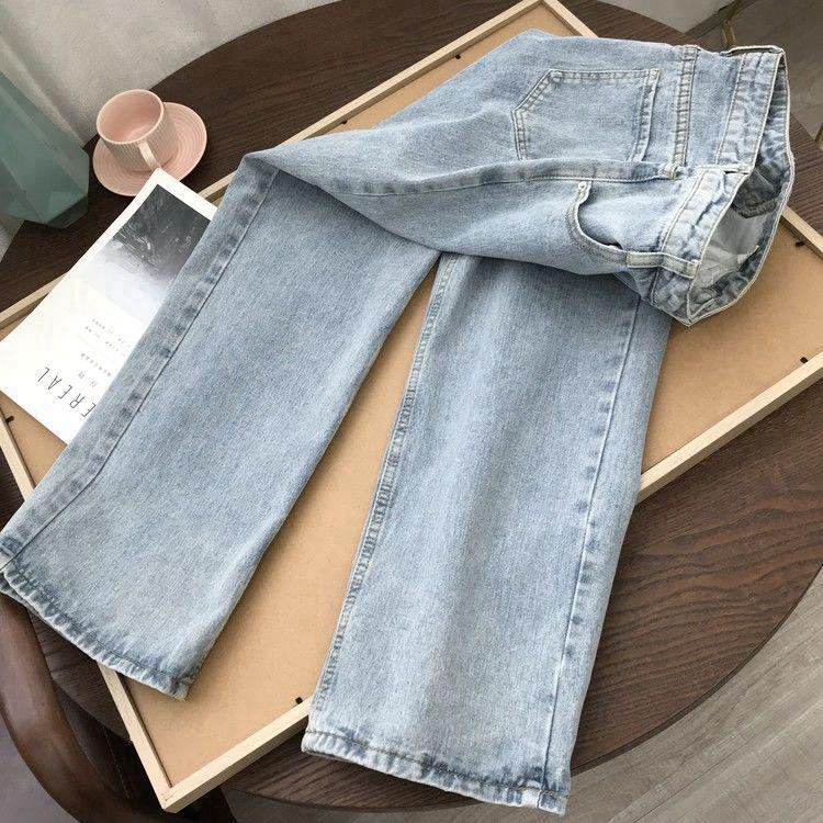 Women's High Waist Straight Leg Wide Jeans - 2026 Korean Retro Hyuna Style Trend