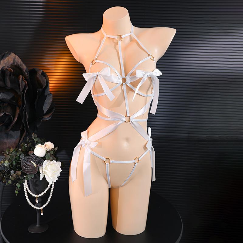 Sexy Mesh Open Crotch Bodystockings For Women Erotic Lingerie Sexy Bra Crotchless Teddies Bodysuits Female Sexy Porno Underwear