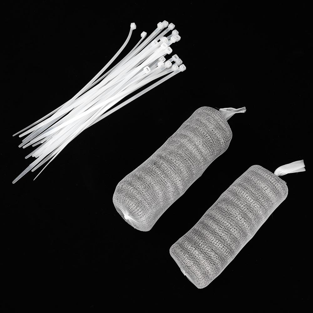 24Pcs Filter with 24Pcs Cable Ties Stainless Steel Washing Machine Lint Traps Cleaning Tools