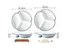 Children’s Ceramic Divided Plate for Portion Control - Creative, Household Breakfast Dish