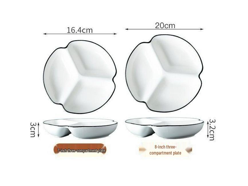 Children’s Ceramic Divided Plate for Portion Control - Creative, Household Breakfast Dish