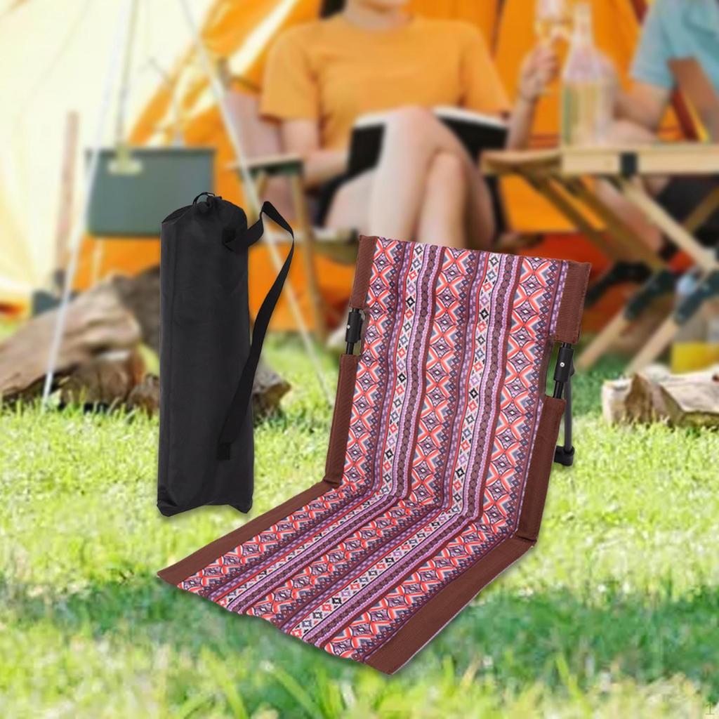 Outdoor Beach Lounger Chair Cushion Floor Seat Foldable Mat for Road Trip Camping