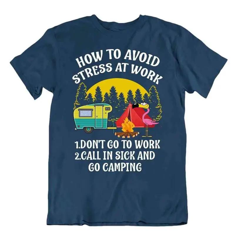 Camping Outside Trip T Shirt Tee Gift Vintage Funny Outdoor Fresh Avoid Stress