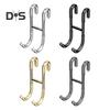 Towel Hanger Glass Door Shower Hook Strong Load-bearing Simple Installation S-Shaped Bathroom Bathrobe Hanger Hook