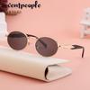 Vintage Metal Frame Round Sunglasses Women  Luxruy Brand Designer Fashion Oval Sun Glasses For New In Retro Shades Eyewear