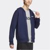 adidas SS24 Logo Zip-Up Sport-Hoodie Herren Hoodies Marineblau JI5863