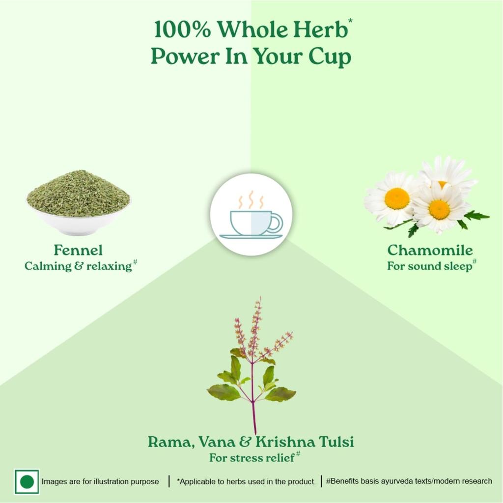 ORGANIC INDIA Tulsi Honig Kamille Aufguss 25 Teebeutel, Bio-zertifiziert, Entspannendes und beruhigendes Getränk