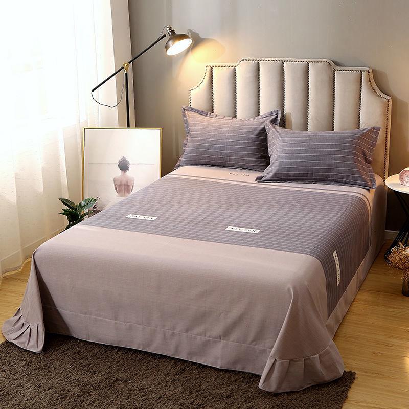 Three-piece Set of Pure Cotton Brushed Warm Sheets and Pillowcases for Double Student Dormitory Bed Set