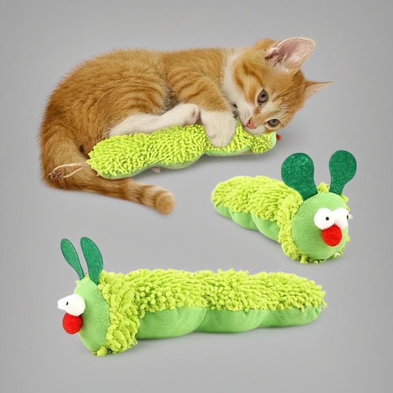 Cat Plush Toys Durable Bite Resistant Interactive Self Entertainment Toys For Cats Chew Play Pet Accessories Safe