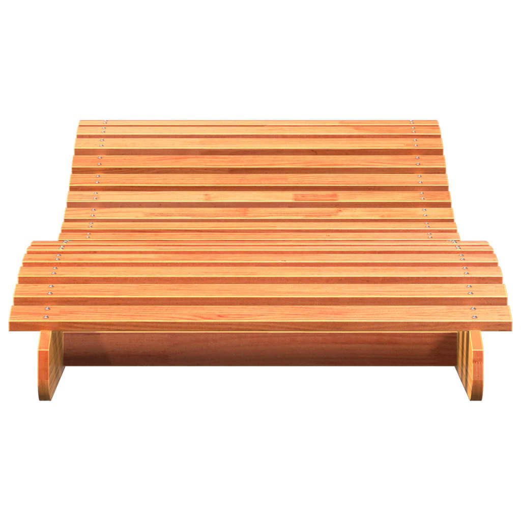 Sun Lounger Wax Brown 205 x 80 x 31.5 cm Solid Pine Wood