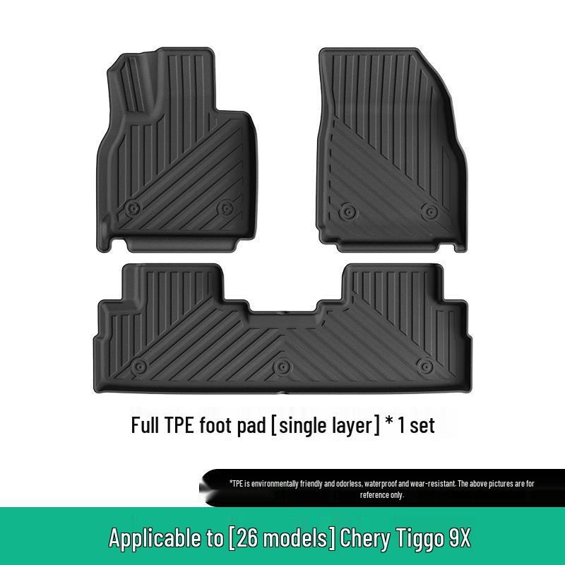 Custom TPE Floor Mats for Chery Tiggo 9X - All-Weather Protection for Car and Trunk.
