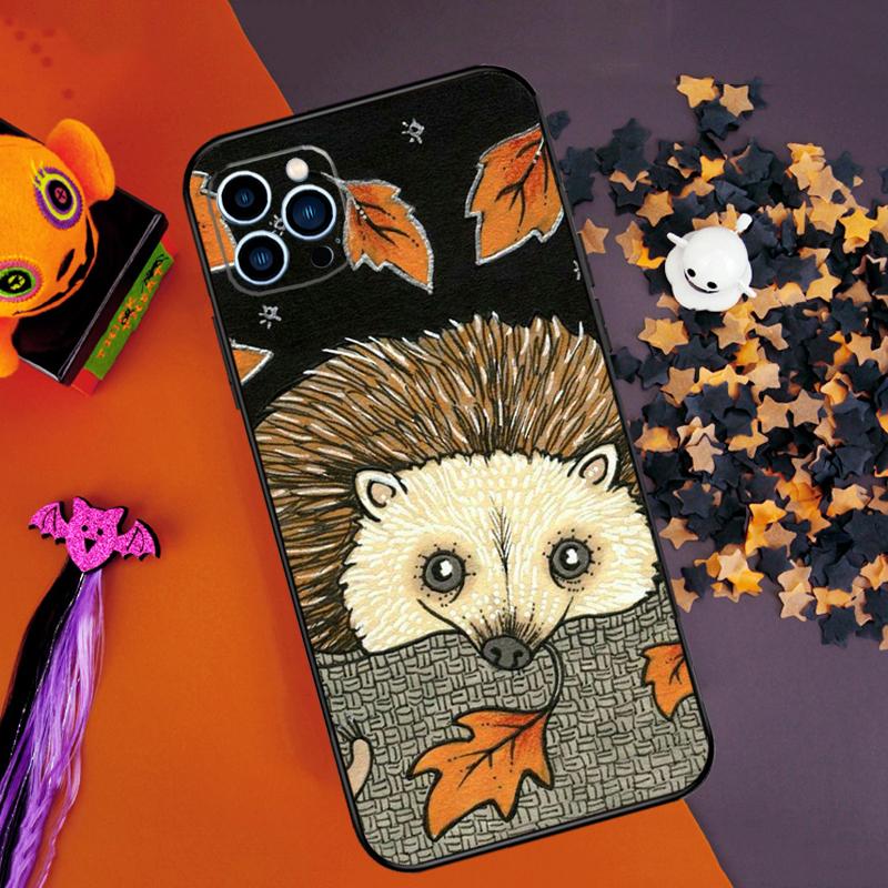 Animal Hedgehog Bumper Case For iPhone 16 15 14 Pro Max 11 12 13 Pro Max Mini XR 16e 16 15 Plus Phone Cover