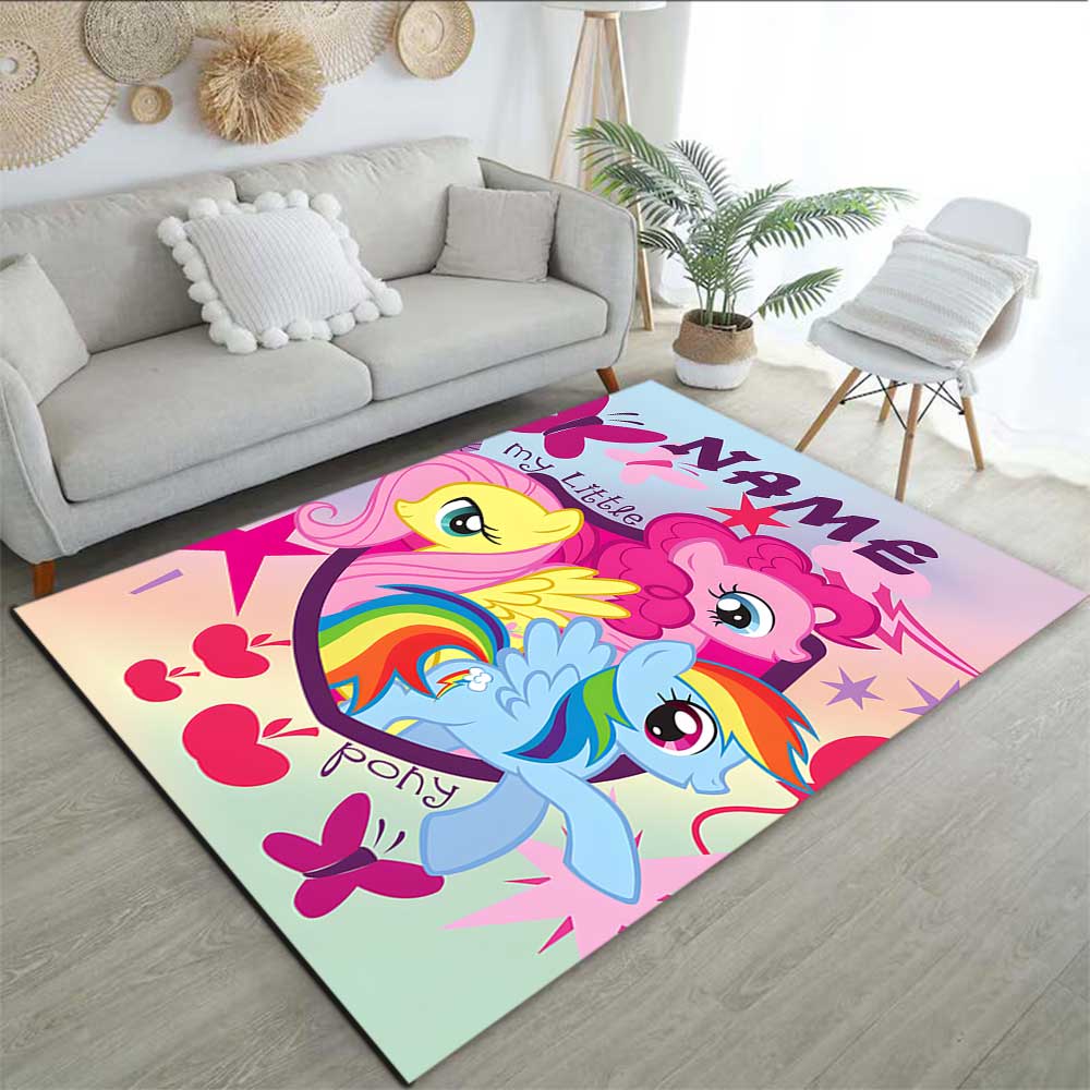 Little Pony (16) Customize your name rug, office chair cushion, home bedroom living room gift.