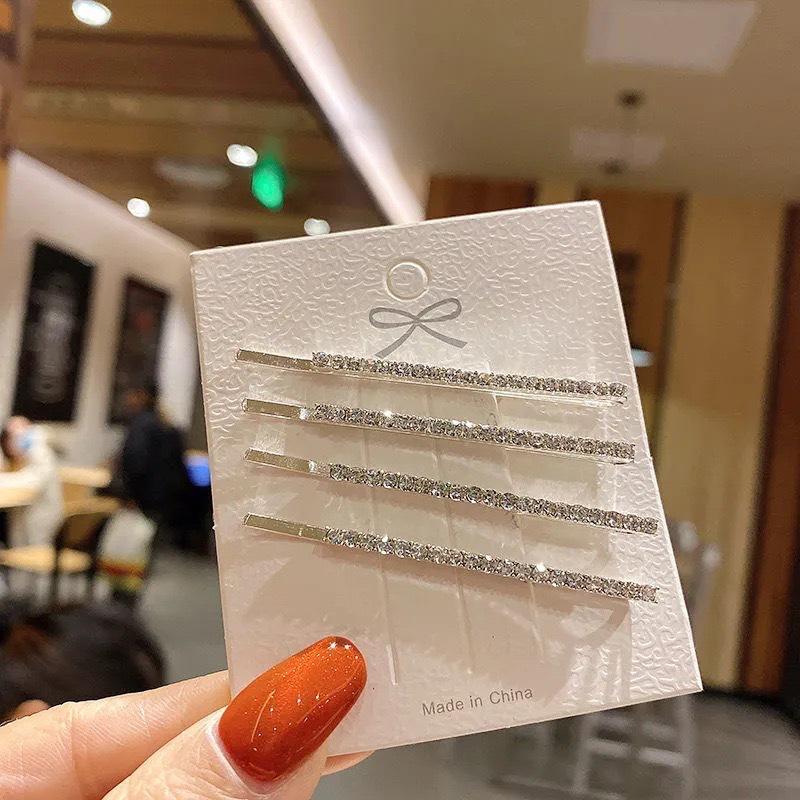 Kim Jennie Rhinestone Hair Clip: Sparkling Diamond Bobby Pin for Girls, Fairy Headdress Style