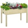 Faltbares Holz-Hochbeet mit Drainagelöchern, 115x56x76 cm, Holzfarbe