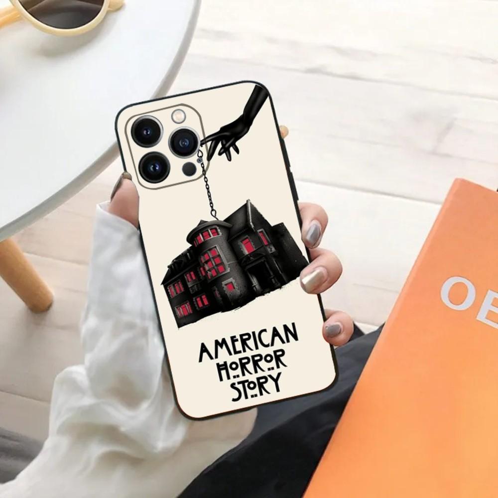 AHS American Horror Story Phone Case For iPhone 15,14,13,12,11,Plus,Pro Max,XS,X,XR,SE,Mini,8,7 Soft Silicone Black Cover