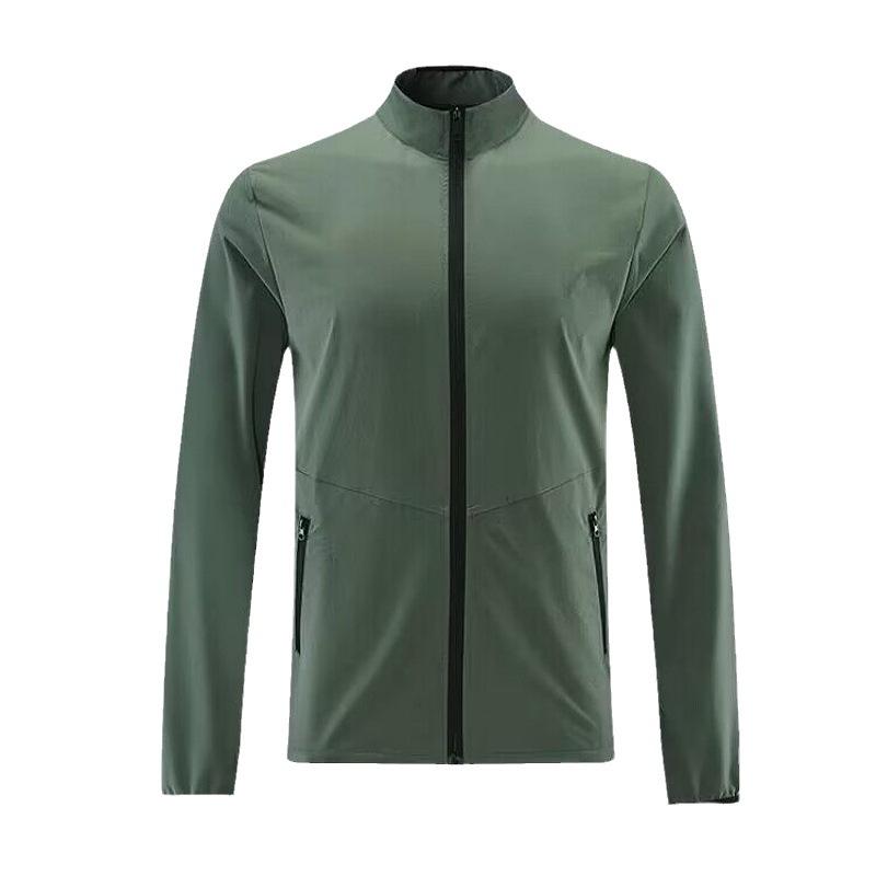 Men Fitness Running Jacket Spring and Autumn Gym Outerwear Loose Casual Jogging Outdoor Stand Up Collar Tracksuit Sportswear