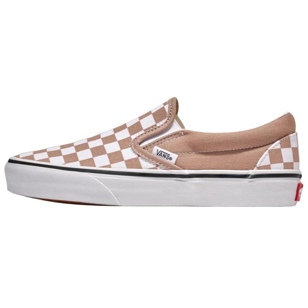 Vans Classic Slip-On Checkerboard - Warm Taupe Brown Unisex Sneakers VN000D6YE2V